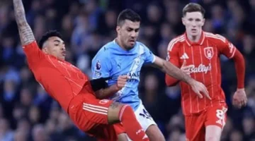 مانشستر سيتي يسقط في فخ التعادل بهدفين لمثلهما أمام نوتينجهام فورست بغياب مرموش